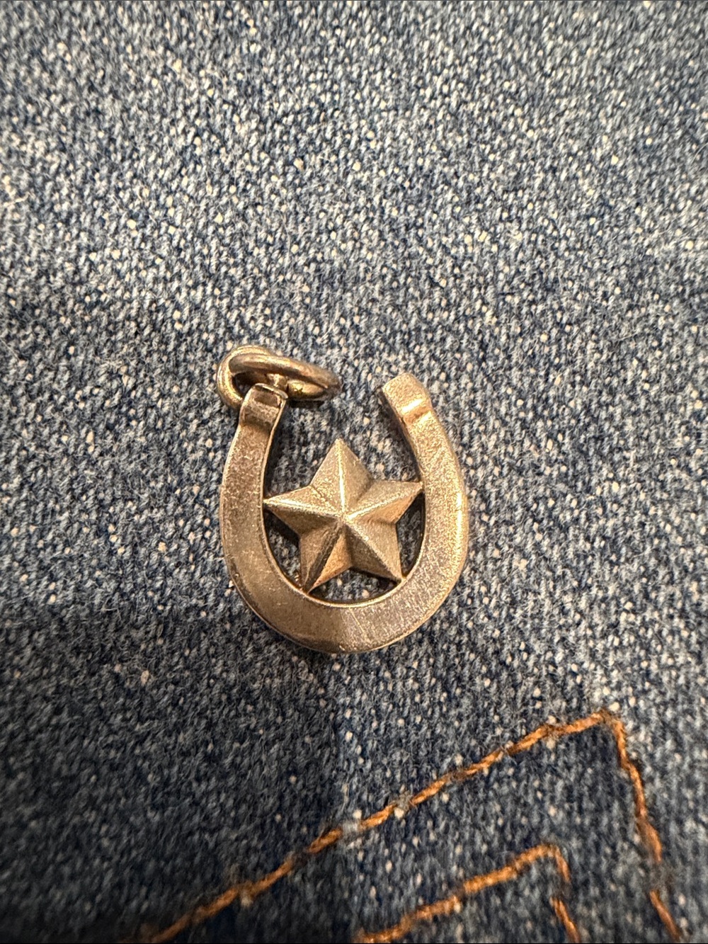 James Avery lucky horseshoe charm.  Sterling silver